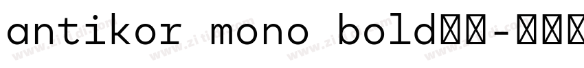 antikor mono bold字体字体转换